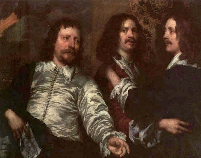 William Dobson The Painter with Sir Charles Cottrell and Sir Balthasar Gerbier by William Dobson Sweden oil painting art